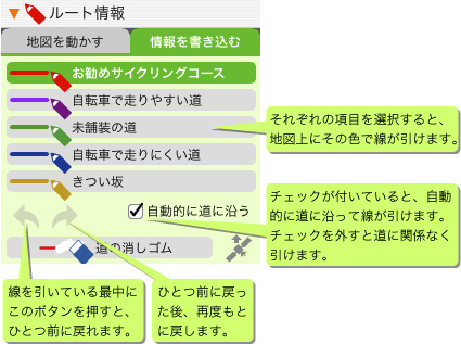 道を描くパレット説明図